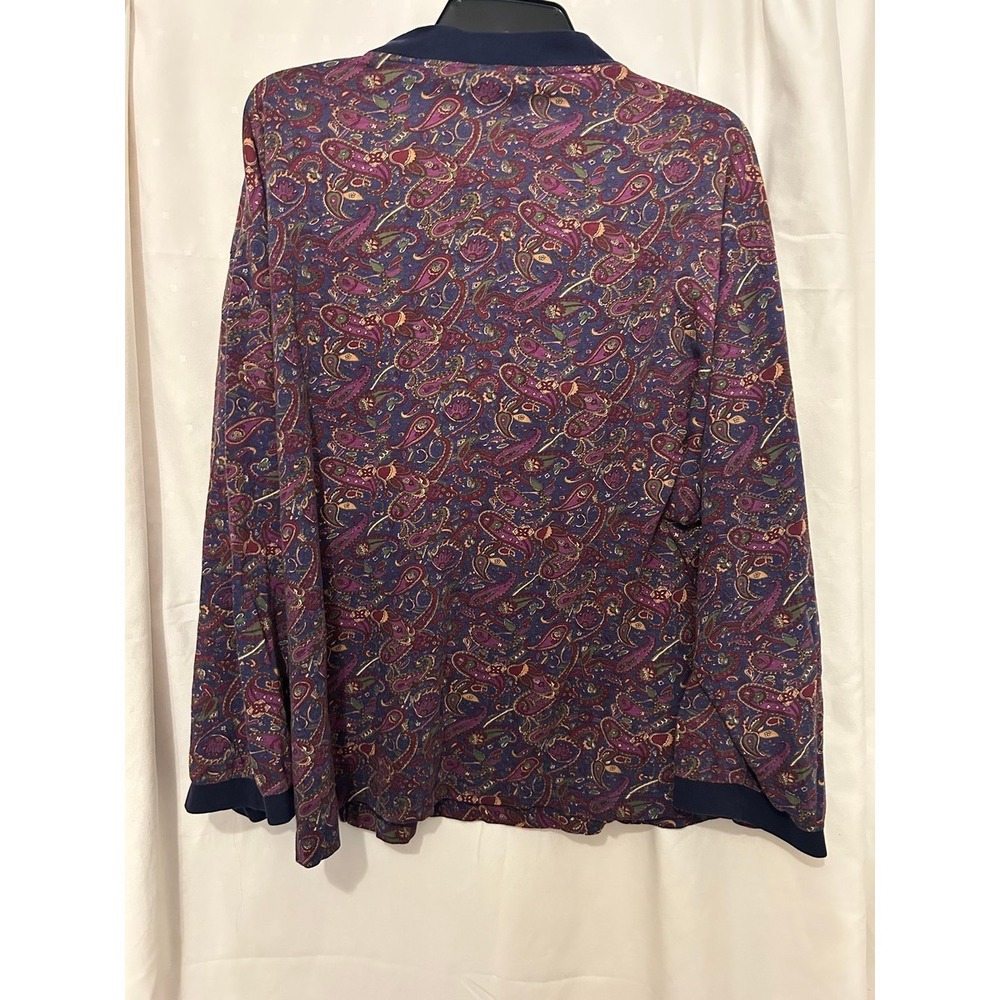 London Fog Vintage Paisley Cotton Polo Shirt - Picture 5 of 6